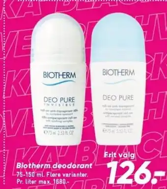 Bilka Biotherm deodorant tilbud