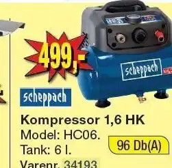 Harald Nyborg Scheppach kompressor 1,6 hk tilbud