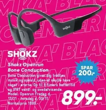 Bilka Shokz openrun bone conduction tilbud