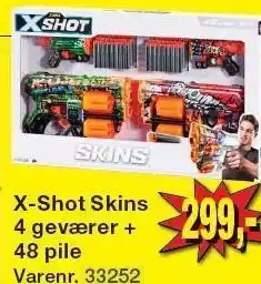 Harald Nyborg X-shot skins 4 geværer + 48 pile tilbud