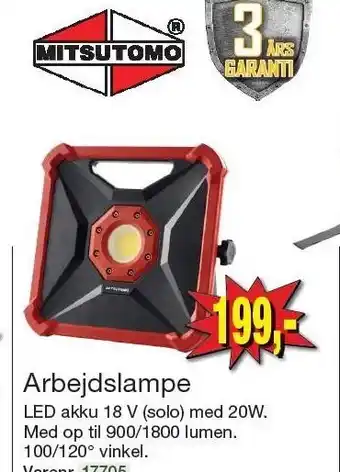 Harald Nyborg Mitsutomo arbejdslampe tilbud