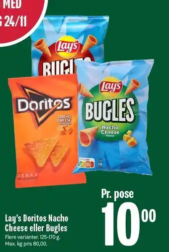 Min Købmand Lay's doritos nacho cheese eller bugles tilbud