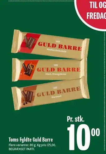 Min Købmand Toms fyldte guld barre tilbud