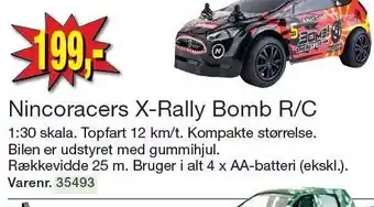 Harald Nyborg Nincoracers x-rally bomb r/c tilbud