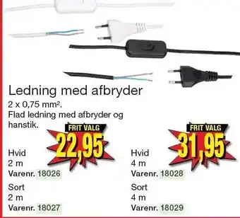 Harald Nyborg Ledning med afbryder tilbud