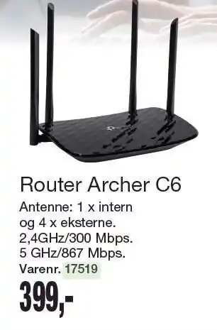 Harald Nyborg Router archer c6 tilbud