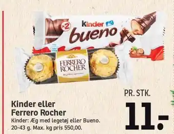 SPAR Kinder eller ferrero rocher tilbud