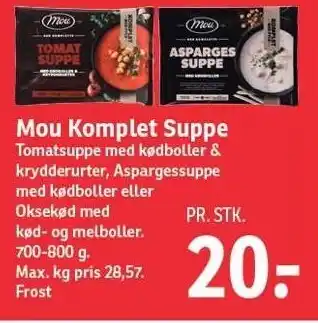 SPAR Mou komplet suppe - flere varianter tilbud