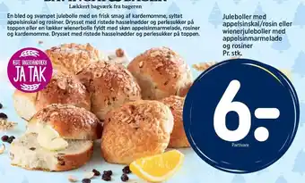REMA 1000 Juleboller med appelsinskal/rosin eller wienerjuleboller med appelsinmarmelade og rosiner tilbud