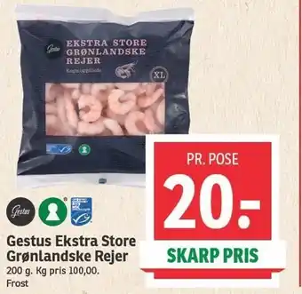 SPAR Gestus ekstra store grønlandske rejer tilbud