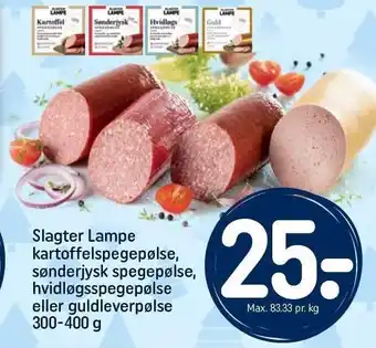 REMA 1000 Slagter lampe pølse 300-400 g tilbud