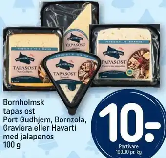 REMA 1000 Bornholmsk tapas ost 100 g tilbud