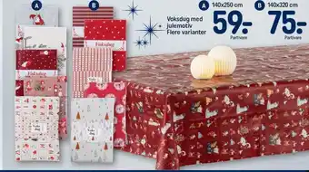 REMA 1000 Voksdug med julemotiv tilbud