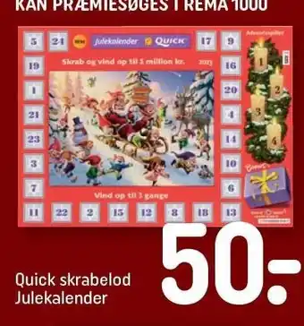 REMA 1000 Quick skrabelod julekalender tilbud