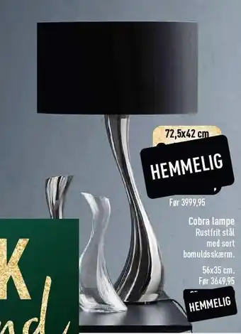 Imerco Cobra lampe tilbud
