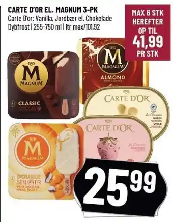 Løvbjerg Carte d'or el. magnum 3-pk tilbud