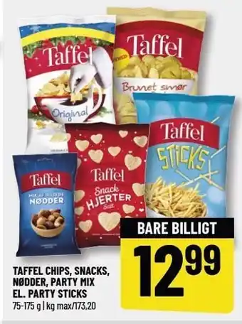 Løvbjerg Taffel chips, snacks, nødder, party mix el. party sticks tilbud