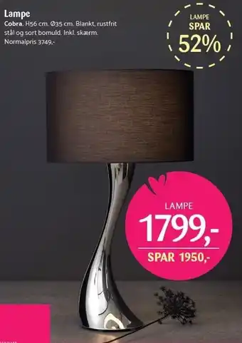 Kop & Kande Lampe tilbud