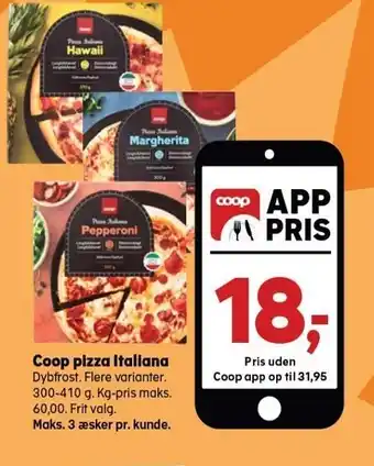 SuperBrugsen Coop pizza italiana tilbud
