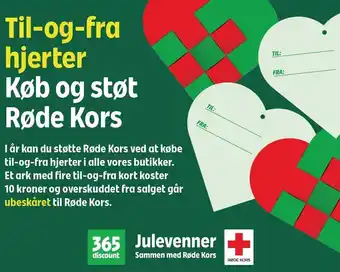 Til-og-fra hjerter køb og støt røde kors