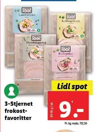 Lidl 3-stjernet frokostfavoritter tilbud