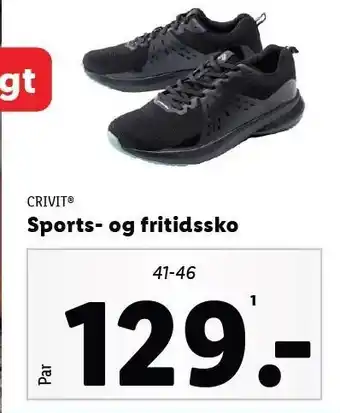 Lidl Sports- og fritidssko tilbud
