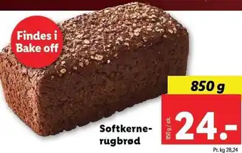 Lidl Softkernerugbrød tilbud