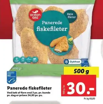 Lidl Panerede fiskefileter tilbud