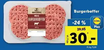 Lidl Burgerbøffer tilbud
