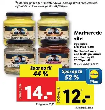 Lidl Marinerede sild tilbud