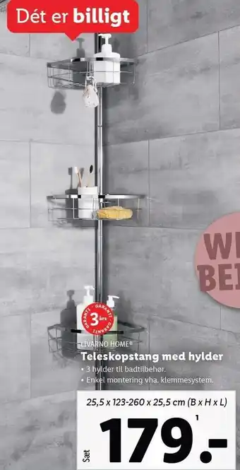 Lidl Teleskopstang med hylder tilbud