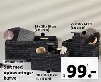 Lidl Sæt med opbevaringskurve tilbud