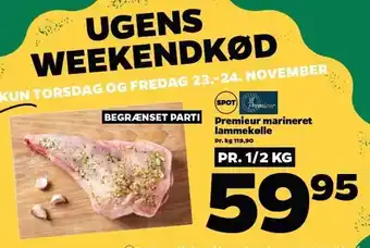 Netto Premieur marineret lammekølle 1/2 kg tilbud