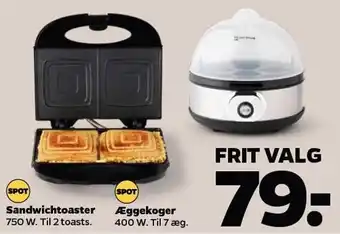 Netto Sandwichtoaster el. æggekoger tilbud