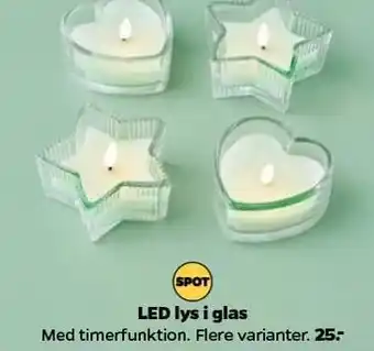 Netto Led lys i glas tilbud