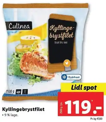 Lidl Culinea kyllingebrystfilet tilbud