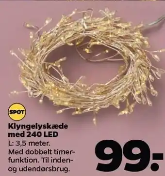 Netto Klyngelyskæde med 240 led tilbud