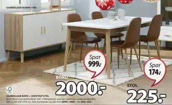 GAMMELGAB BORD+JONSTRUP STOL