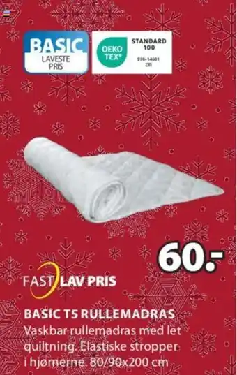 JYSK BASIC T5 RULLEMADRAS tilbud
