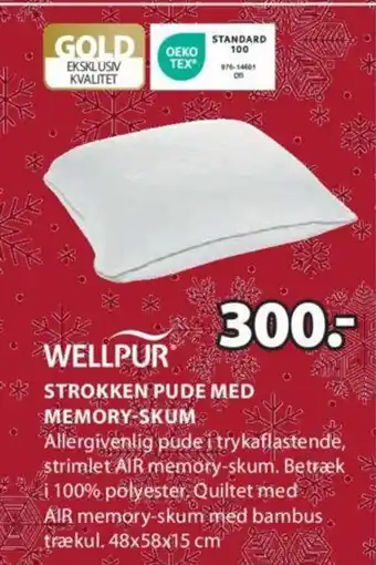 JYSK STROKKEN PUDE MED MEMORY SKUM tilbud