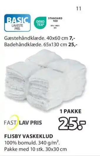 JYSK FLISBY VASKEKLUD tilbud
