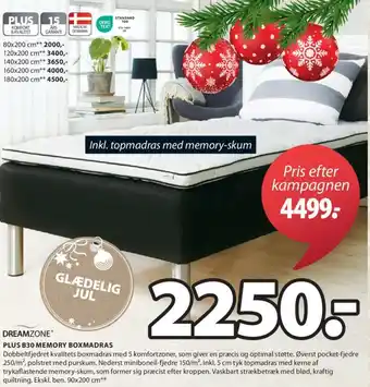 JYSK PLUS B30 MEMORY BOXMADRAS tilbud