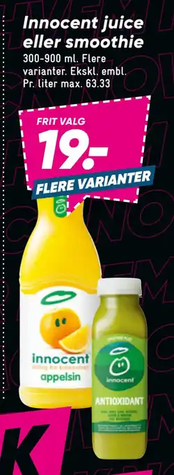 Bilka Innocent juice eller smoothie tilbud