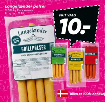 Bilka Langelænder pølser tilbud