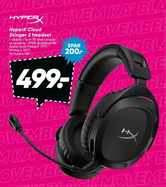 Bilka Hyperx cloud stinger 2 headset tilbud