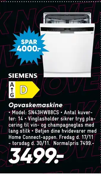 Bilka Opvaskemaskine tilbud