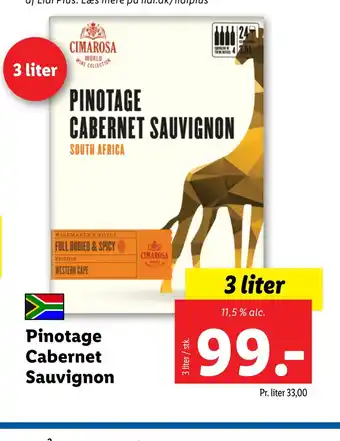 Lidl Pinotage cabernet sauvignon tilbud