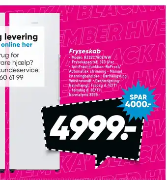Bilka Fryseskab tilbud