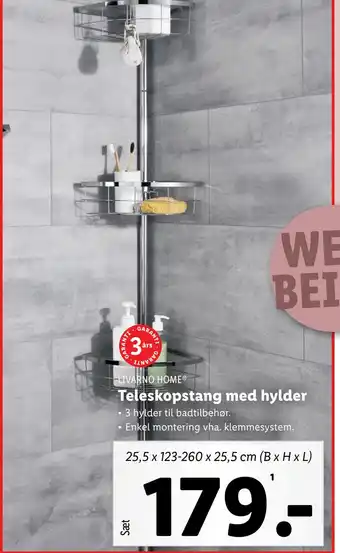 Lidl Teleskopstang med hylder tilbud
