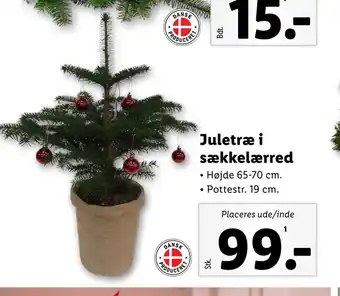 Lidl Juletræ i sækkelærred tilbud